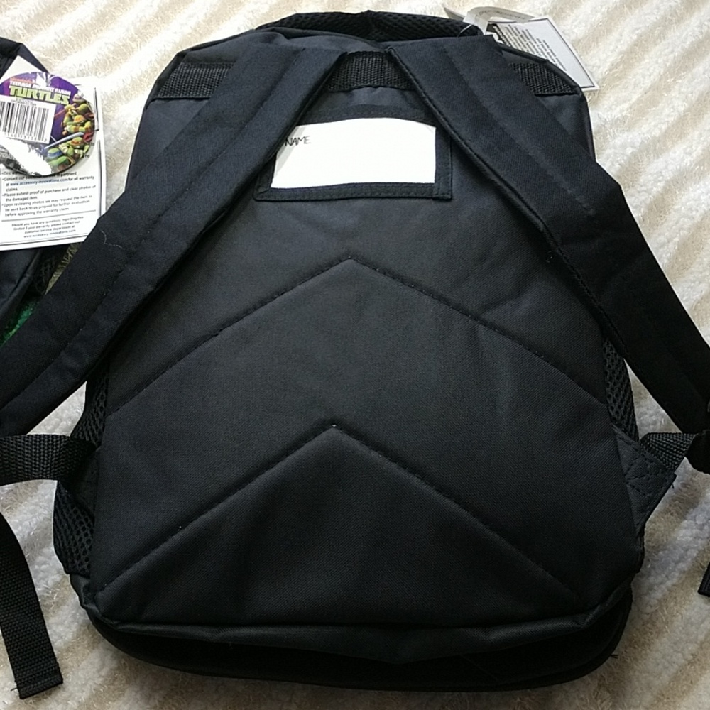 NEW Kid's Backpack Teenage Mutant Ninja Turtle 16" Sewer Shell Mesh Side Pockets - Picture 4 of 8
